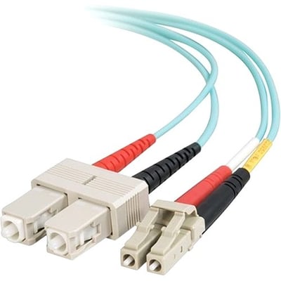 10M 10G DPX 2.0MM SC-LC PVC AQUA, TAA COMPLIANT