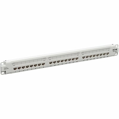 CAT6 PATCH PANEL 24-PORT 4PPOE 110/KRONE 568A/B RJ45 GBE 1U TAA