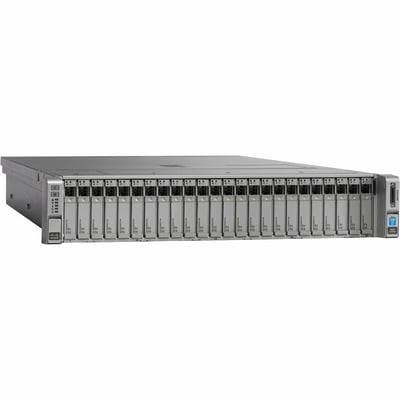 Cisco C240 M4 2U Rack Server - 2 x Intel Xeon E5-2630 v3 2.40 GHz - 128 GB RAM - 12Gb/s SAS, Serial ATA/600 Controller