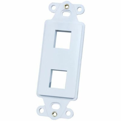 Ortronics Keystone Techchoice Rectangular Stylistics Frame, 2-Port, White