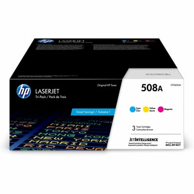 HP 508A Original Laser Toner Cartridge - Cyan, Magenta, Yellow - 3 / Pack
