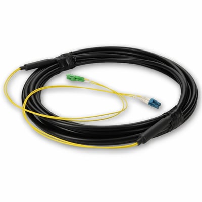AddOn 2m ALC to LC Black OS2 Simplex OFNR (Riser-Rated) SMF Fiber Outdoor Patch Cable