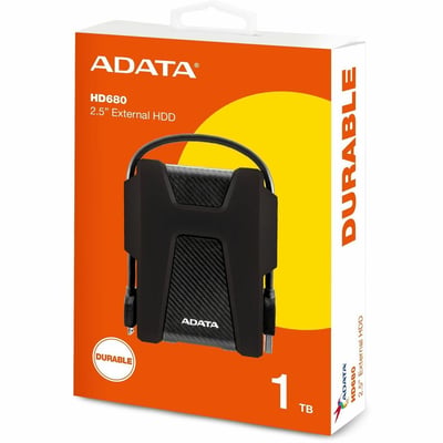 Adata HD680 AHD680-1TU31-CBK 1 TB Portable Hard Drive - External - Black