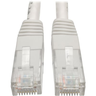 Eaton Tripp Lite Series Cat6 Gigabit Molded (UTP) Ethernet Cable (RJ45 M/M), PoE, White. 100 ft. (30.5 m)