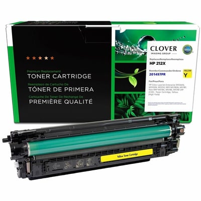 Clover Imaging Remanufactured High Yield Yellow Toner Cartridge (Reused OEM Chip) for HP 212X (W2122X)