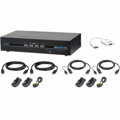 4PORT DUAL DISPLAY UNIVERSAL PP4.0 SECURE KVM INCLUDES CABLES