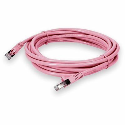 15FT PINK CAT6 STP PVC SNAGLESS EASY CLEAR BOOT RJ-45 M/M