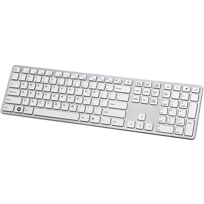 I-ROCKS WHITE ALUMINUM STYLISH X-SLIM SOFT TOUCH/ TACTILE FEEDBACK KEYBOARD WITH