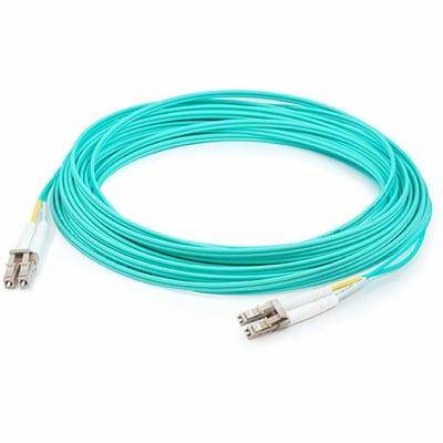 AddOn 55m LC to LC Aqua OM4 Duplex LSZH Fiber Patch Cable