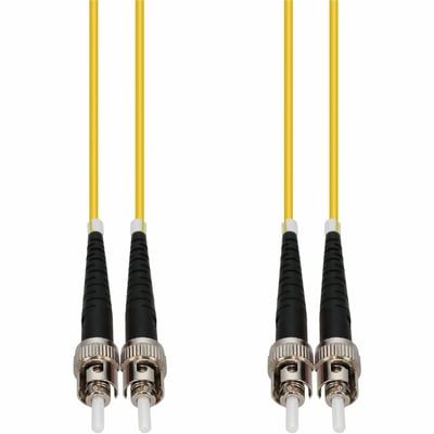 AddOn 70m ST to ST Yellow OS2 Duplex OFNR (Riser-Rated) SMF Fiber Patch Cable