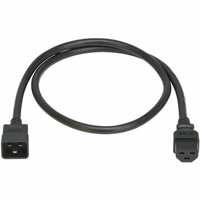 POWER CORD C20 C21 HEAVY-DUTY 20A 250V 12 AWG 5FT BLACK
