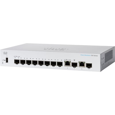 CBS350 MANAGED 8-PORT SFP, EXT PS, 2X1G COMBO