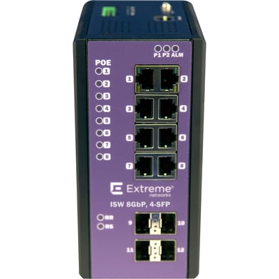 8-PORT POE+ GIGABIT W/ 4-PORT SFP OPERATING TEMPERATURE -40C - +75C