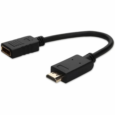 8IN F/M DISPLAYPORT/HDMI BLACK CABLE 4K 30HZ