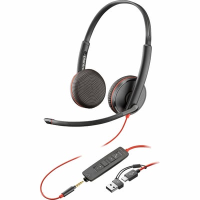 KIT POLY BLACKWIRE 3225 USB-A H ON-EAR MONO HEADSET - WIRED - USB-A