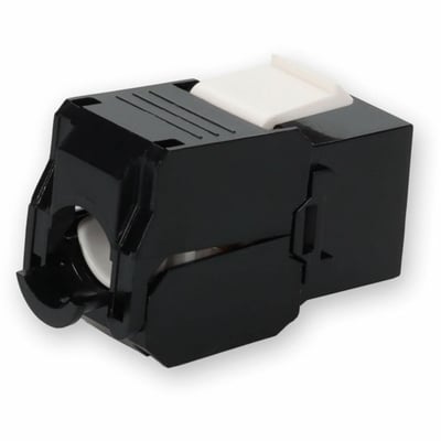 AddOn Non-Terminated to RJ-45 (Female) Black Cat6A UTP Copper Connector 180 Degree