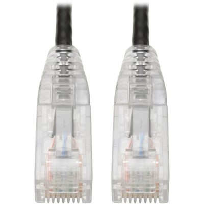 Eaton Tripp Lite Series Cat6 Gigabit Snagless Slim UTP Ethernet Cable (RJ45 M/M), PoE, Black, 1 ft. (0.31 m)