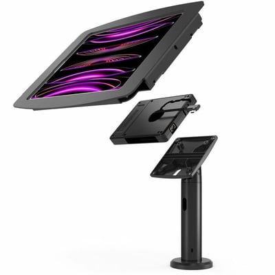 IPAD PRO 12.9IN (3-6TH GEN) SPACE ENCLOSURE TILTING STAND 8IN PLUS HUB BLACK