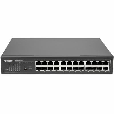 Rocstor 24-Port Gigabit Desktop/Rackmount/Wall mount Switch