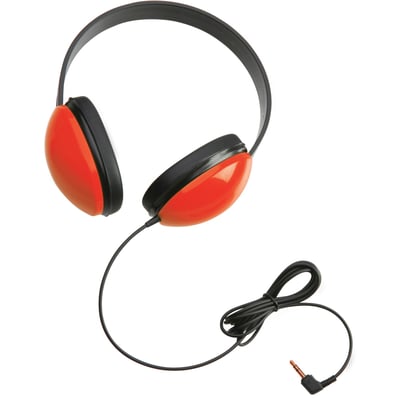 CALIFONE KIDS 3.5MM HEADPHONE DUAL CORD STEREO HEADPHONE RED