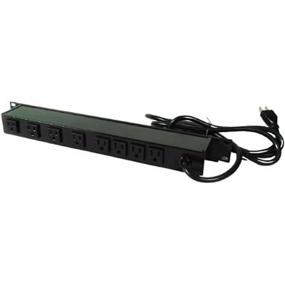 Wiremold Rack Mounted 120V-15A Power Distribution Unit - 1.5ft Cord