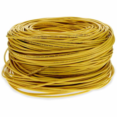 AddOn 1000ft Non-Terminated Yellow CAT 6 Shielded PVC Bulk Cable