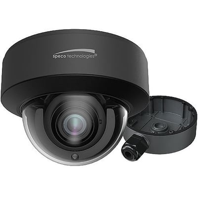 Speco Intensifier O4FD1M 4 Megapixel Outdoor Network Camera - Color, Monochrome - Dome - Dark Gray