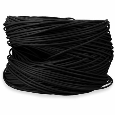 AddOn 1000ft Non-Terminated Black CAT 5E PVC Bulk Cable