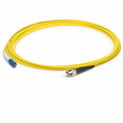 AddOn 10m ST to LC Yellow OS2 Simplex LSZH SMF Fiber Patch Cable