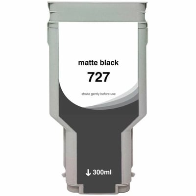 WF Non-OEM New High Yield Matte Black Wide Format Ink Cartridge for HP 727 (C1Q12A)