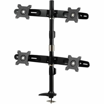 Amer Mounts Quad Monitor Grommet Mount Supports Flat Panel Sizes 15" to 24" AMR4P
