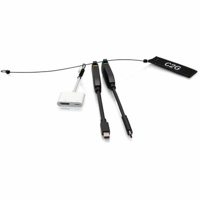 C2G Universal 4K HDMI&reg; Dongle Adapter Ring with Color Coded Mini DisplayPort&trade;, USB-C&reg;, and Lightning