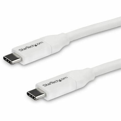 StarTech.com 4m 13 ft USB C to USB C Cable w/ 5A PD - M/M - White - USB 2.0 - USB-IF Certified - USB Type C Cable - USB C Charging Cable - USB C PD Cable