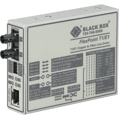 Black Box FlexPoint T1/E1 to Fiber Converter