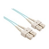 25 METER SC-SC OM3 10GIG FIBER OPTIC CABLE, AQUA, OFNR, 50/125 FIBER, MULTIMODE