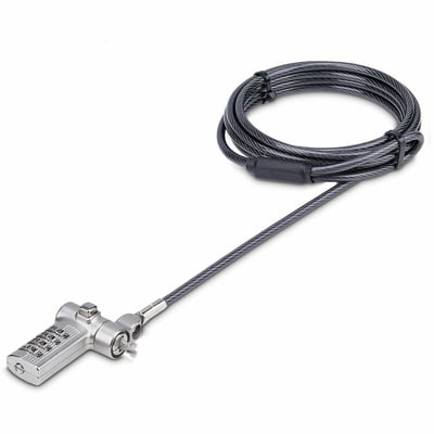25-PACK UNIVERSAL LAPTOP LOCK 6.6FT SERIALIZED SECURITY CABLE