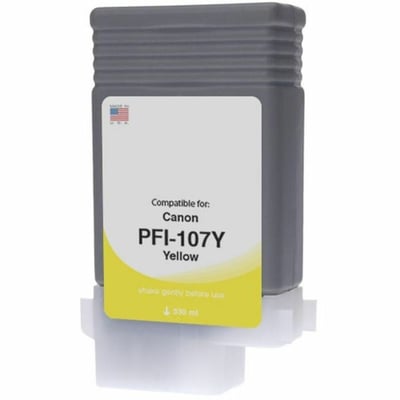 WF Non-OEM New Yellow Wide Format Ink Cartridge for Canon PFI-107 (6708B001AA)