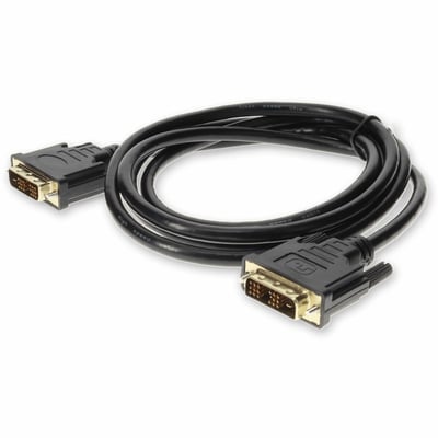 6ft DVI-D Single Link (18+1 pin) Male to DVI-D Single Link (18+1 pin) Male Black Cable For Resolution Up to 1920x1200 (WUXGA)