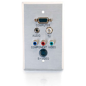 C2G RapidRun 5 Sockets Audio/Video Faceplate