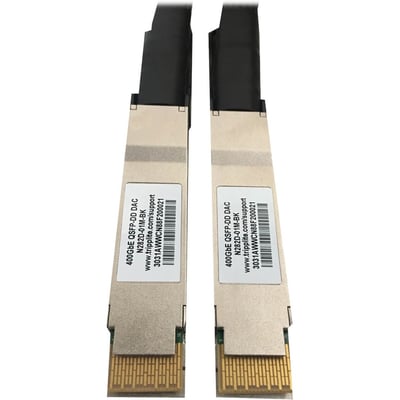 Eaton Tripp Lite Series 400G Passive Twinax Direct-Attach Cable (QSFP-DD/QSFP-DD), Black/Silver, 1 m