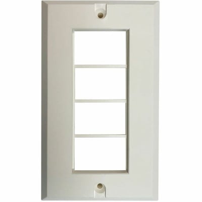 Eaton Tripp Lite Series 4-Port UK-Style Gang Frame for 6C-Type Insert Module, White