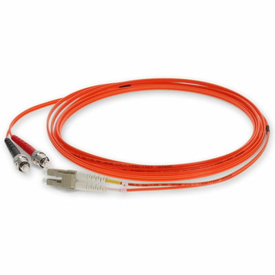 AddOn 10m ST to LC Orange OM2 Duplex OFNR (Riser-Rated) TAA Fiber Patch Cable