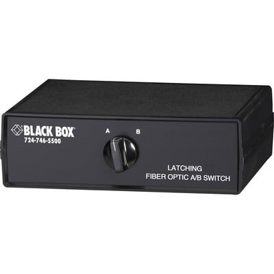 Black Box - Fiber Optic A/B Desktop Switch - Latching with SC Single-Mode Connectors