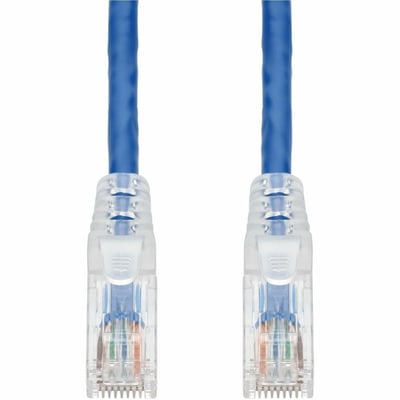 AddOn 13ft Blue CAT 6A PVC Ethernet Cable Snagless Easy Clear Boot TAA RJ-45 M/M