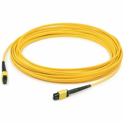AddOn 10m MPO/APC to MPO/APC Yellow OS2 LSZH 12-Strand SMF Type-A (Straight) Fiber Patch Cable