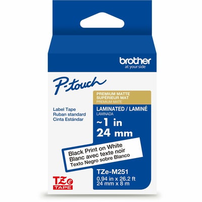 BLACK/ WHITE MATTE TAPE (24MM)