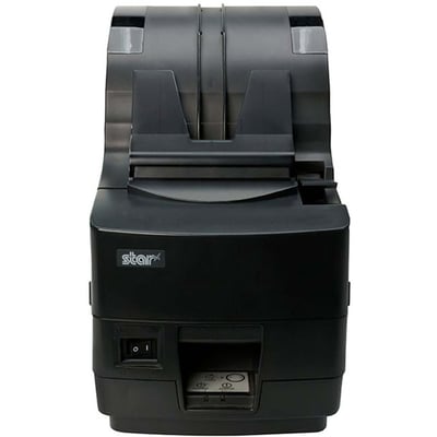 Star Micronics TSP1000 Thermal Printer, Ethernet (LAN), 80mm Paper Width - Cutter, External Power Supply Needed, Large Roll Capacity, Slip Stacker, Putty Color