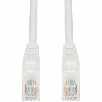 AddOn 14ft White CAT 6 PVC Ethernet Cable Snagless Easy Clear Boot TAA RJ-45 M/M