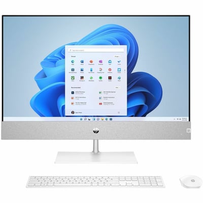 HP Pavilion 27-ca1000i 27-ca1180 All-in-One Computer - Intel Core i7 12th Gen i7-12700T - 16 GB - 1 TB HDD - 256 GB SSD - 27" Full HD Touchscreen - Desktop - Snowflake White, Natural Silver