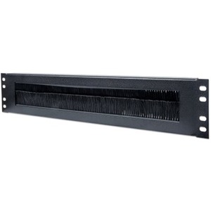 INTELLINET 2U, WITH BRUSH INSERT CABLE ENTRY PANEL FOR NETWORK CABINETS, BLACK